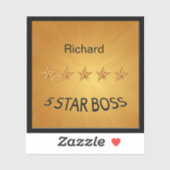 Sticker Boss Gold cinq étoiles (Feuille)