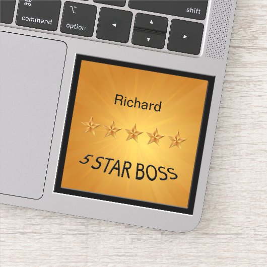 Sticker Boss Gold cinq étoiles (Détail)