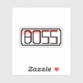 Sticker "BOSS" Retro font (Feuille)