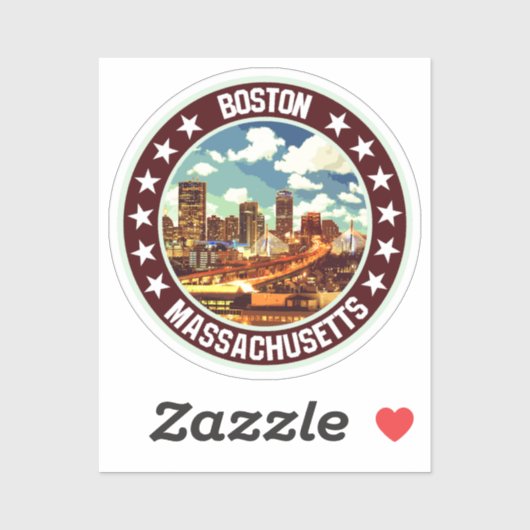 Sticker Boston (Feuille)
