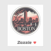 Sticker Boston City Massachusetts USA (Feuille)
