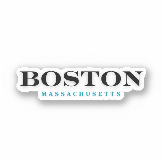 Sticker Boston Massachusetts (Devant)