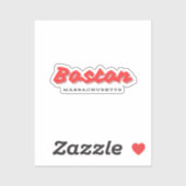 Sticker Boston Massachusetts (Feuille)