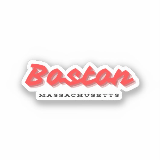 Sticker Boston Massachusetts (Recto)