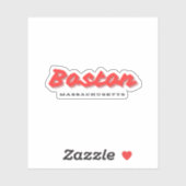 Sticker Boston Massachusetts  (Feuille)