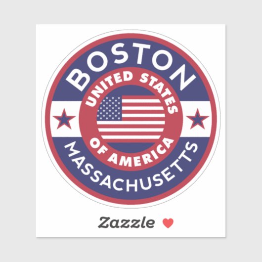 Sticker BOSTON, Massachusetts (Feuille)