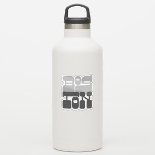 Sticker Boston Massachusetts Gris Lettre Bulles