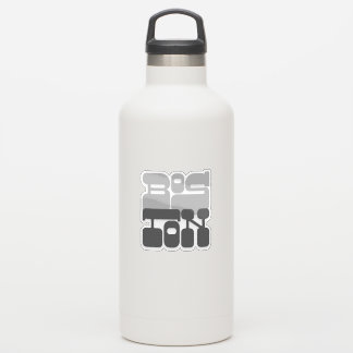 Sticker Boston Massachusetts Lettre Bulle Grise