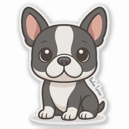 Sticker Boston Terrier (Devant)