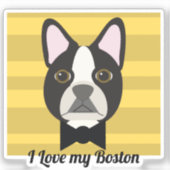 Sticker Boston Terrier (Recto)