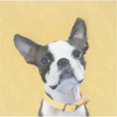 Sticker Boston Terrier Peinture - Cute Original Chien Art (Devant)