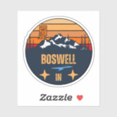 Sticker Boswell, Indiana (Feuille)