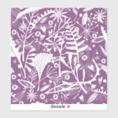 Sticker Botanique Floral Purple (Feuille)