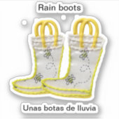 Sticker Bottes de pluie/Unas botas de lluvia (Devant)