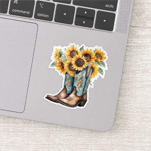 Sticker Bottes rustiques et tournesols étanches