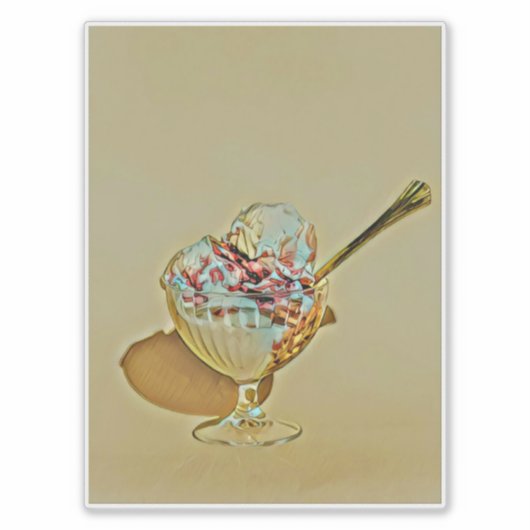 Sticker Bouchon de crème glacée (Devant)