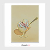 Sticker Bouchon de crème glacée (Feuille)