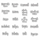 Sticker Bouchon de rangement pour tout le grain (Devant)