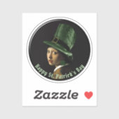 Sticker Boucle d'oreille Trèfle St Patrick (Feuille)