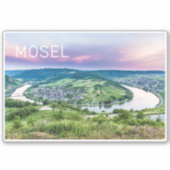 Sticker Boucle Moselle Coucher de soleil Kroev Panorama Al (Devant)
