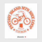 Sticker Boucle MTB de l'île Imaginaire (cyclisme) (Feuille)