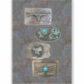 Sticker Boucles de ceintures sur acier inoxydable (Devant)