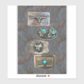 Sticker Boucles de ceintures sur acier inoxydable (Feuille)