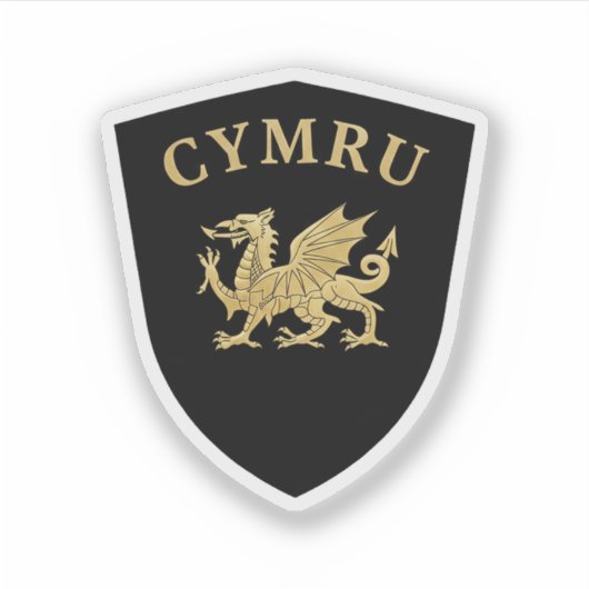 Sticker Bouclier Cymru (Devant)