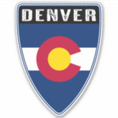 Sticker Bouclier Denver Colorado (Devant)