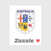 Sticker Bouclier des armes d'Australie (Feuille)
