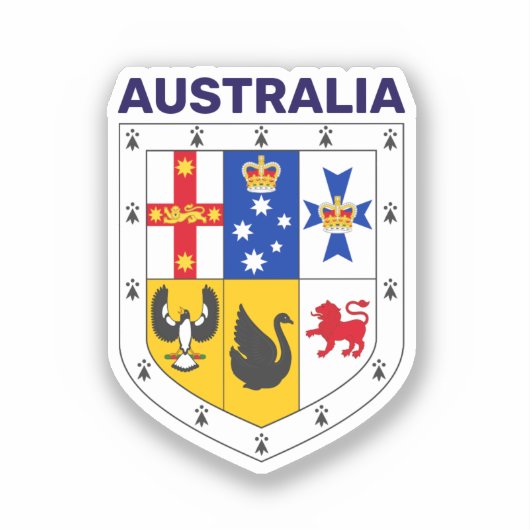 Sticker Bouclier des armes d'Australie (Recto)
