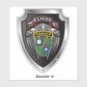 Sticker Bouclier du 75e régiment de Rangers (Feuille)