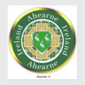 Sticker Bouclier irlandais Ahearne & Croix celtique Person (Feuille)