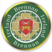 Sticker Bouclier irlandais de Brennan & Croix celtique per (Devant)