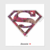 Sticker Bouclier S rose Floral (Feuille)