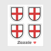 Sticker Bouclier Saint-Georges - Contour 4-Haut (Feuille)