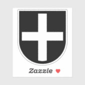 Sticker Bouclier Saint-Piran 1-haut - Contour (Feuille)