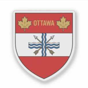 Sticker Bouclier souvenir d'Ottawa, Canada