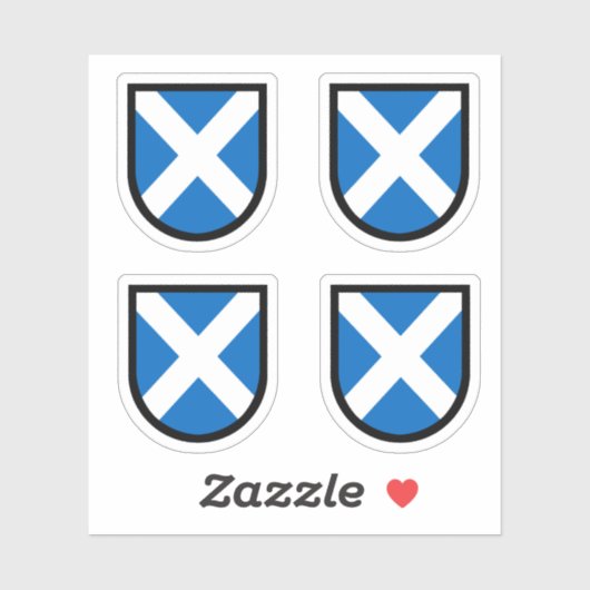 Sticker Bouclier St. Andrew - 4 haut - Coupe de contour (Feuille)