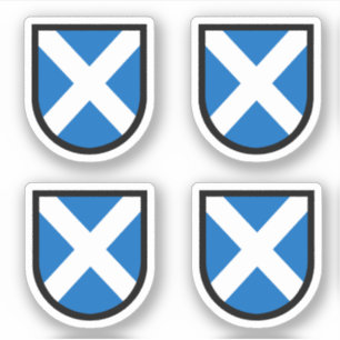 Sticker Bouclier St. Andrew - 4 haut - Coupe de contour
