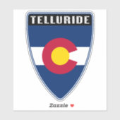 Sticker Bouclier Telluride Colorado (Feuille)