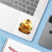 Sticker Bouddha (Ordinateur portable avec iPhone)