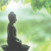 Sticker Bouddha paisible dans la nature (Recto)