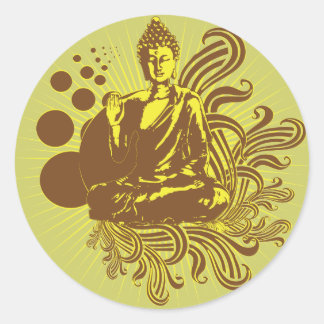Sticker Bouddha Swirls