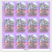 Sticker bouddhas d'aura violette (Feuille)