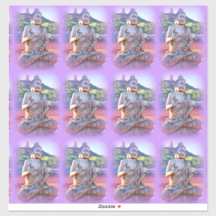Sticker bouddhas d'aura violette
