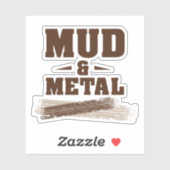 Sticker Boue & Métal (Feuille)
