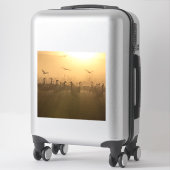 Sticker Bouée d'oiseaux de grues au lac Agamon HaHula, Isr (Sur valise)