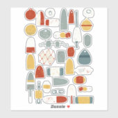 Sticker Bouées nautiques et flotteurs de pêche (Feuille)