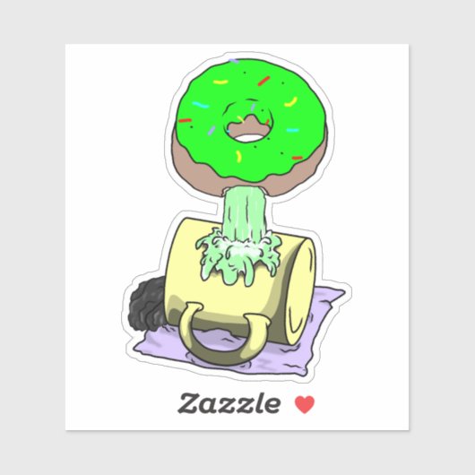 Sticker Bouffée De Café (Feuille)